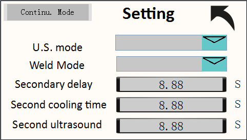 Soldagem ultra-sônica modelo de tempo