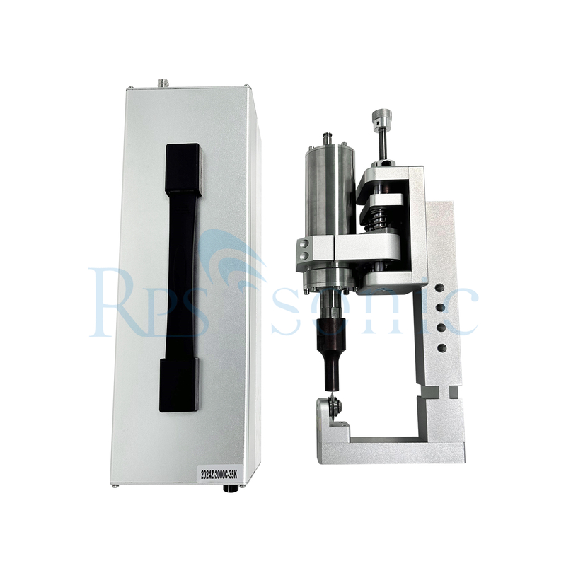 Máquina de vedação e corte ultrassônica com máquina de cortar rodas para soldagem e corte de tecidos