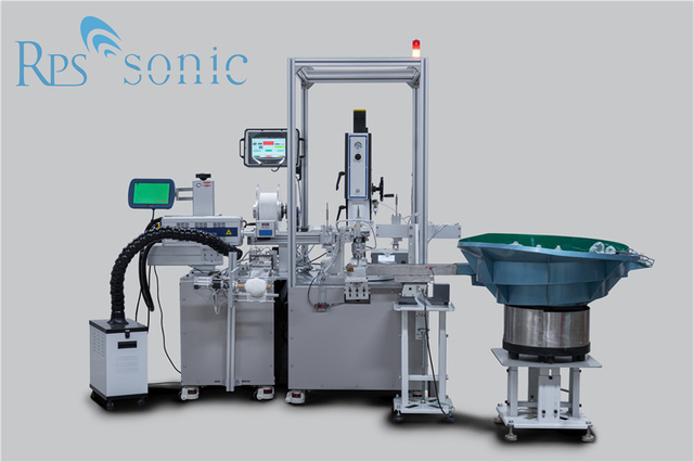 Máquina automática de soldagem e corte de malha de filtro de tampa de pistola de pintura