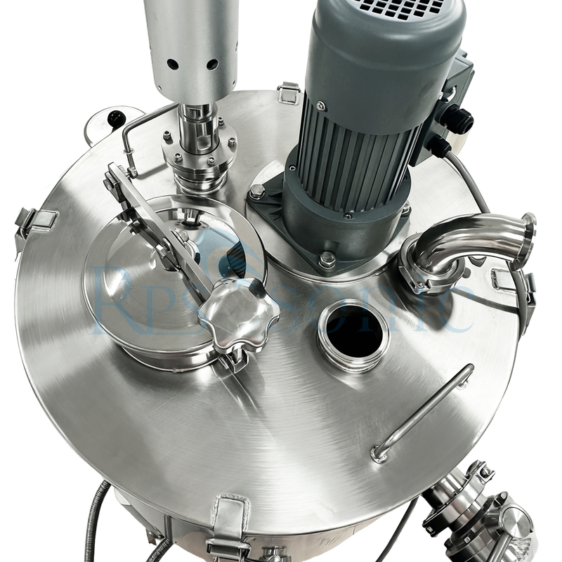 Extrator de homogeneizador ultrassônico industrial 50L com tanque de aquecimento de três camadas para extração de frutas