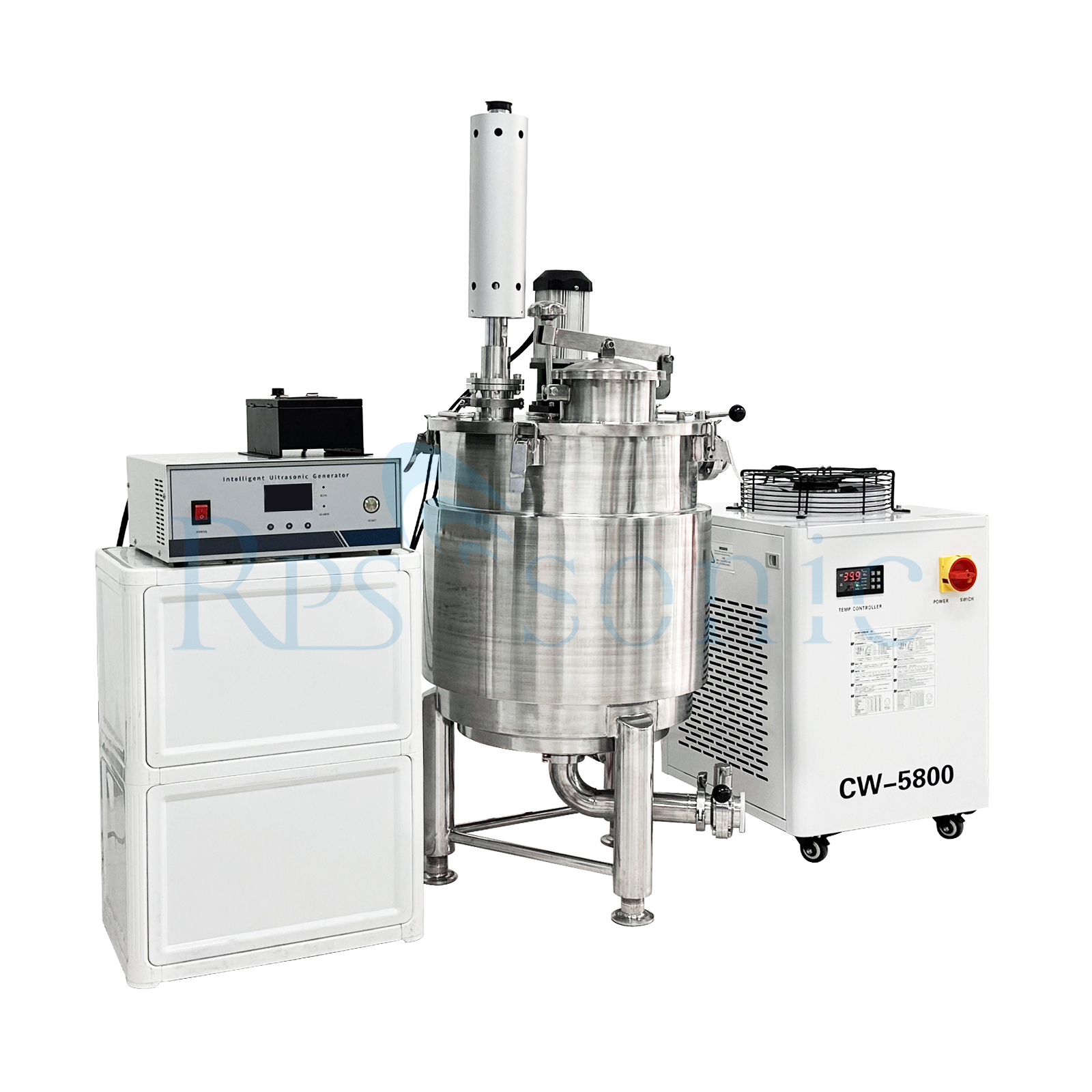 50L Equipamento de mistura ultrassônica industrial extrator de homogeneizador ultrassônico com tanque para extração de cogumelos