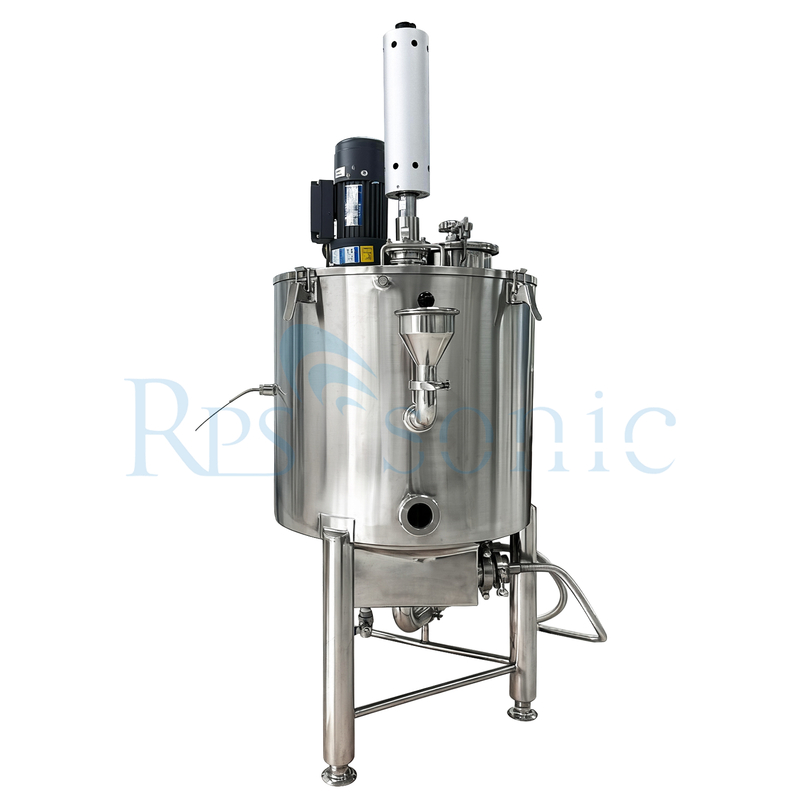 Extrator de homogeneizador ultrassônico industrial 50L com tanque de aquecimento de três camadas para extração de frutas