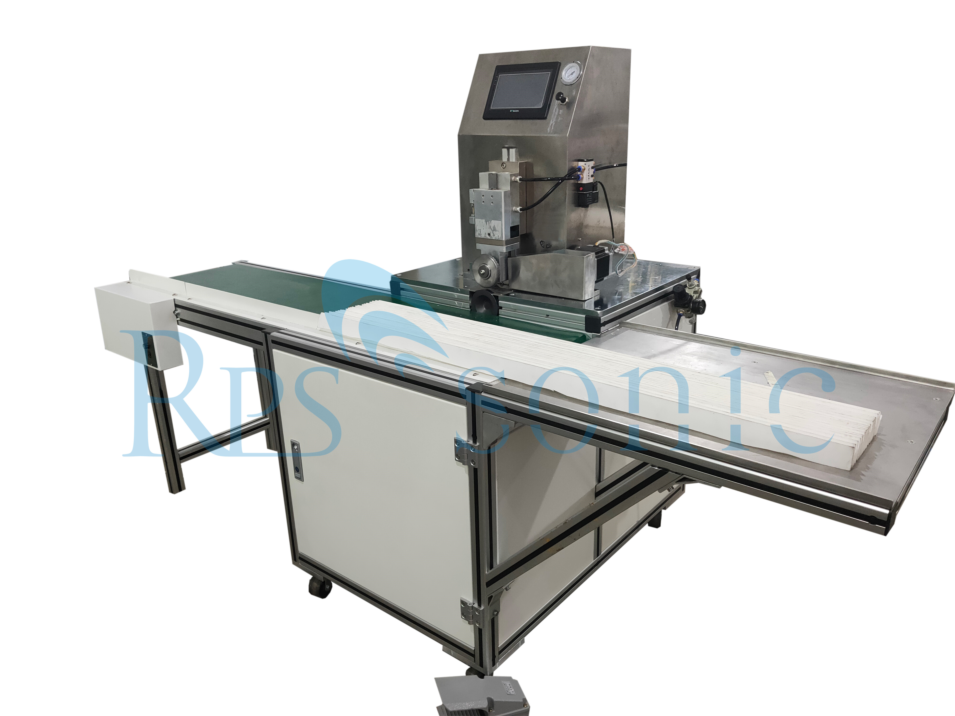 Máquina de solda rotativa ultrassônica para soldagem contínua do elemento filtrante
