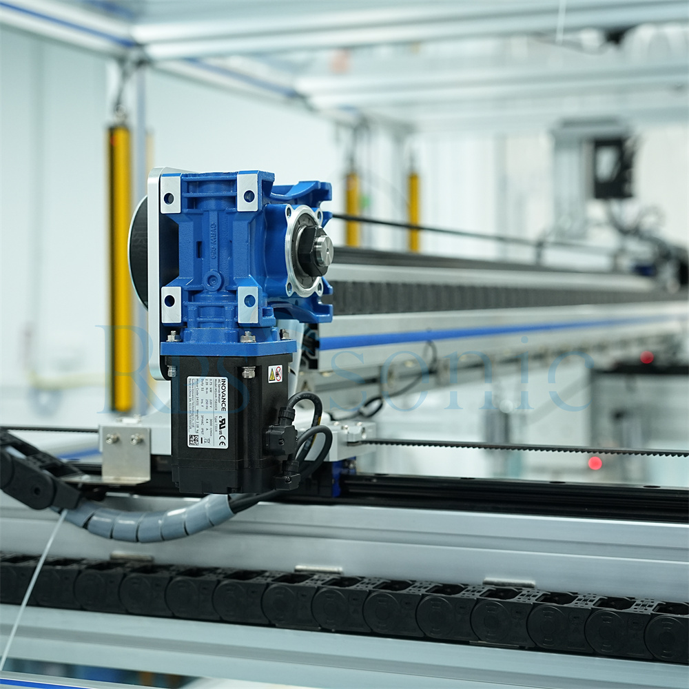 Cortador ultrassônico de pão para máquina de corte de bolo com correia transportadora