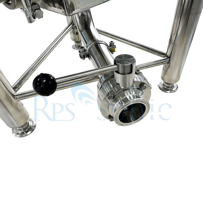 Extrator de homogeneizador ultrassônico industrial 50L com tanque de aquecimento de três camadas para extração de frutas