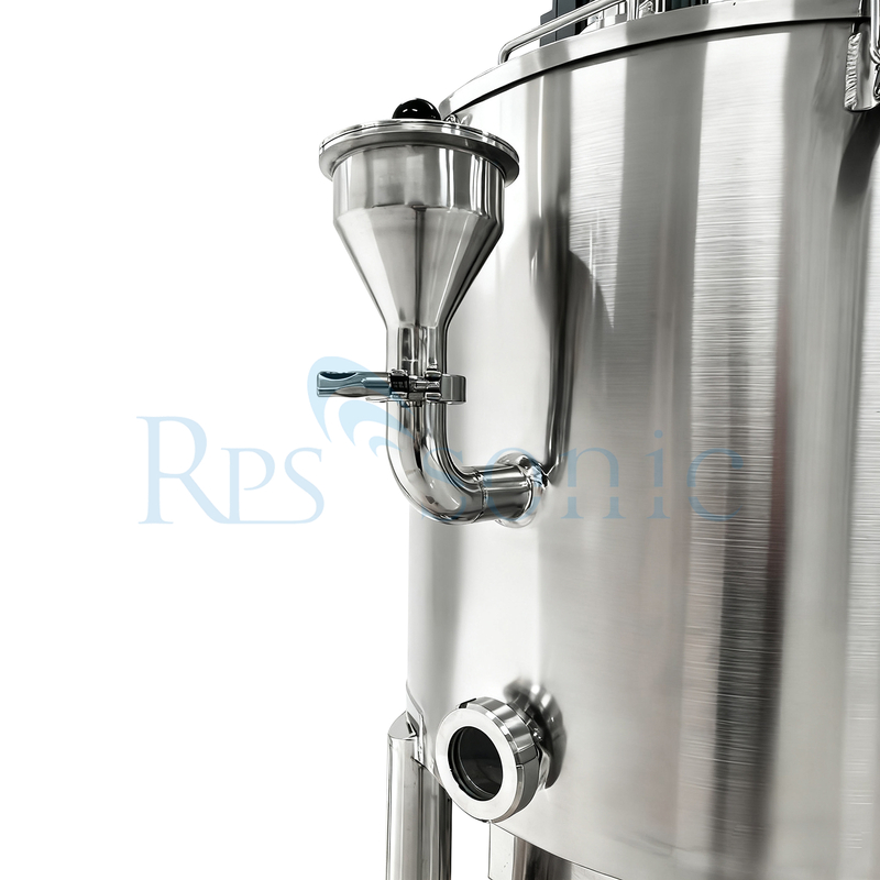 Extrator de homogeneizador ultrassônico industrial 50L com tanque de aquecimento de três camadas para extração de frutas